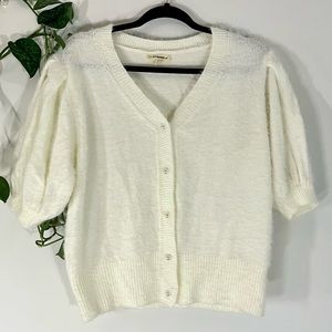 Short sleeve button up cardigan